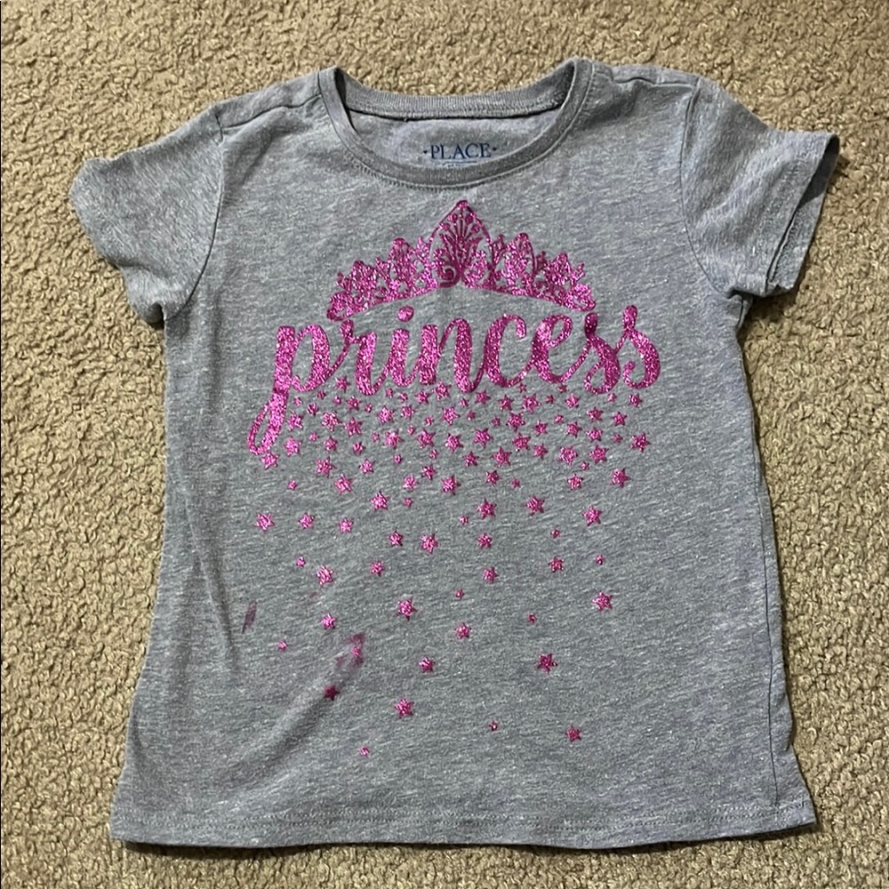 🔥3 for $10 -Gray and Pink Princess Tee